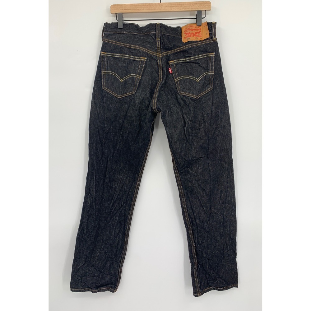 Vintage Levis 501 Jeans Mens 34x32 Blue Dark Wash Button Fly Y2K (Tag 34x34)